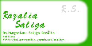 rozalia saliga business card