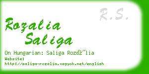 rozalia saliga business card
